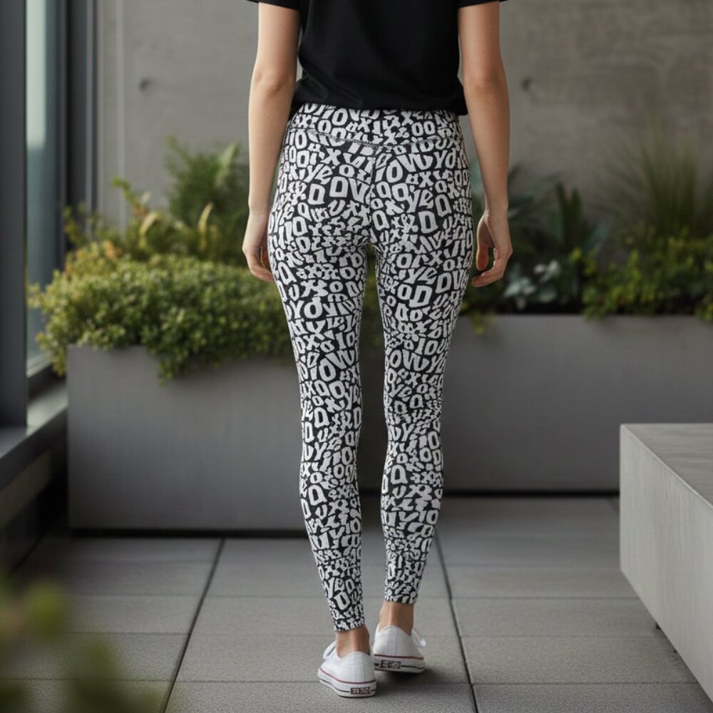 XOXO Zebra Print Leggings in Black and White
